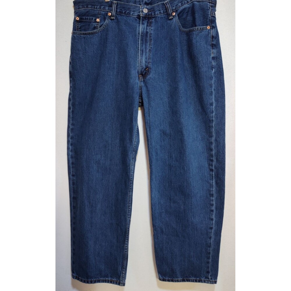 Levis Men Blue Jean Size 40W/30L Denim Cotton Relaxed Fit Pockets